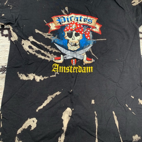 NWT black S/S reverse tie dye Amsterdam t shirt - Picture 5 of 16